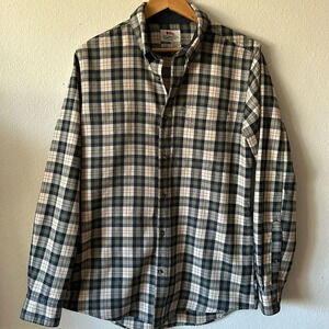 Fjallraven sz men’s XL Stig Flannel shirt slim fit button down plaid great cond